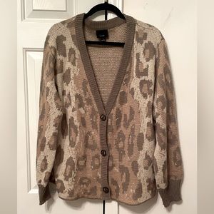 LUMIERE Animal Print Women Cardigan Size S